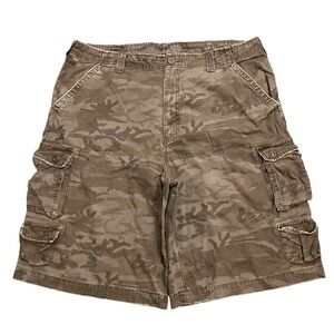 NOBO Cargo Shorts Camo 90s Y2K Baggy Army Streetwear Grunge Loose Relaxed Skate